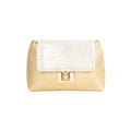 Classic Golden Two-Tone Clutch