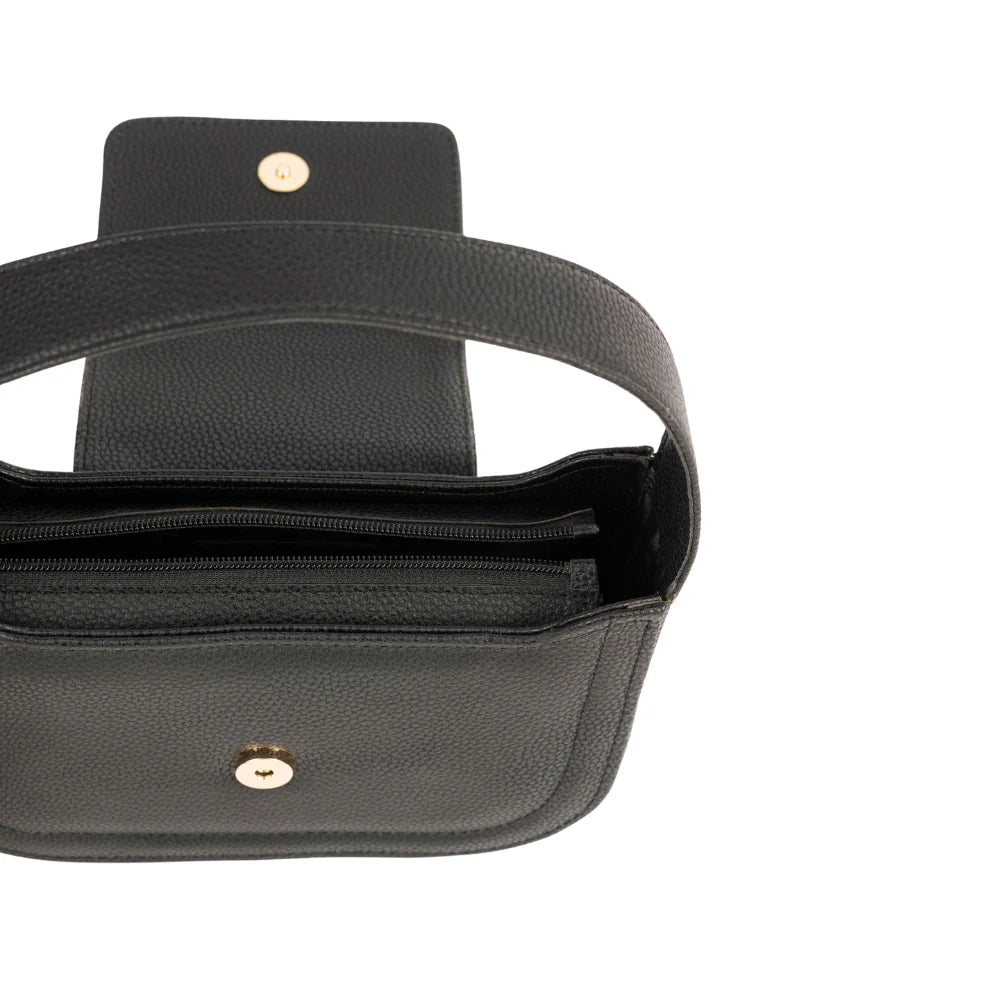 Classic Black Saddle Bag